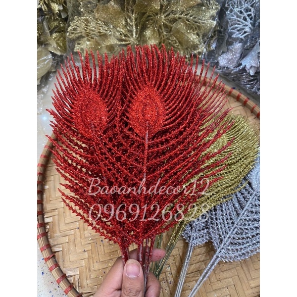 lông công kim tuyến trang trí  siêu đẹp