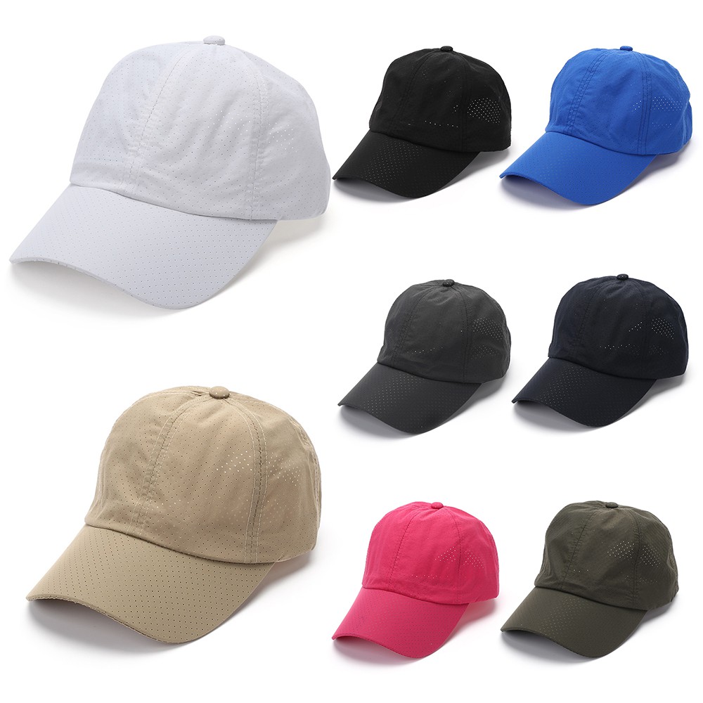 (Hàng Mới Về) Mũ Lưỡi Trai Phối Lưới Siêu Nhẹ Thoáng Khí Nhanh Khô Cho Nam Nữ