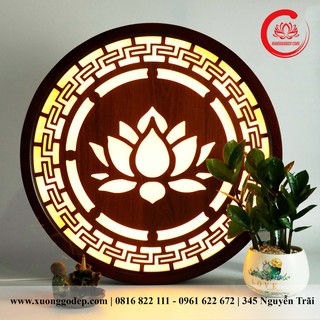 Đèn tranh gỗ CNC họa tiết hoa sen ⚡𝐁𝐀̉𝐎 𝐇𝐀̀𝐍𝐇 𝟐 𝐍𝐀̆𝐌⚡ đường kính D41,D48, D60, mang lại cảm giác ấm cúng cho không gian