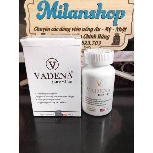 Viên uống chống nắng, làm trắng da Vadena Pure White của Mỹ