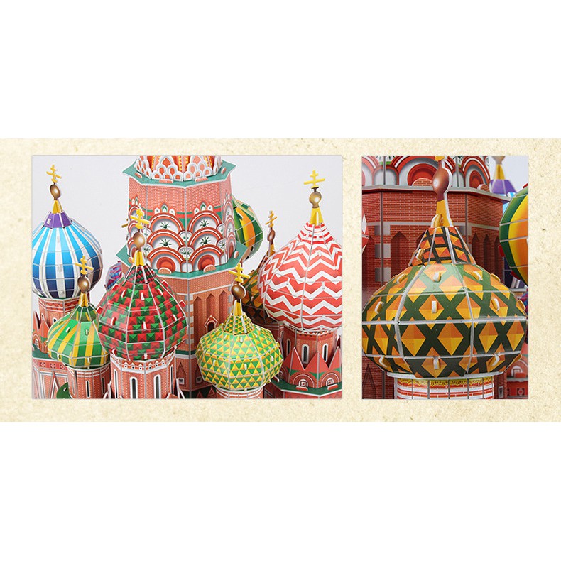 Mô hình giấy 3D CubicFun - Quảng Trường Đỏ ST.Basil’s Cathedral C239h