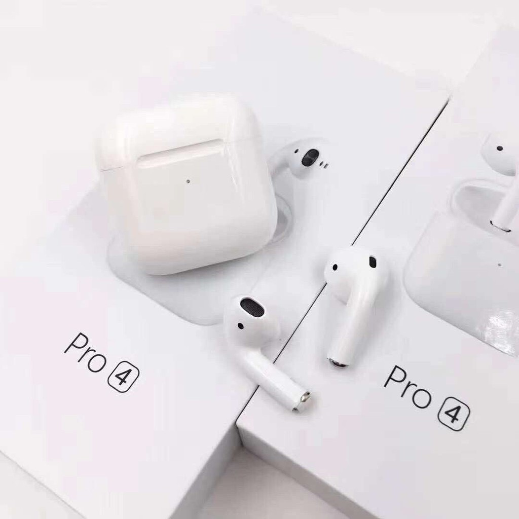[Mã ELFLASH3 hoàn 10K xu đơn 20K] Tai Airpods Pro 4 Bluetooth TWS 5.0 Định vị, đổi tên chuẩn 2021