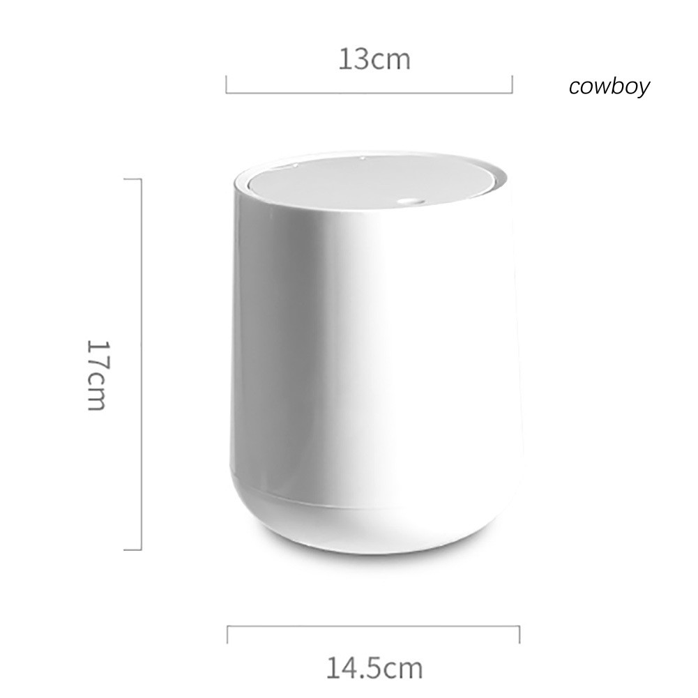 Thùng Rác Mini Hình Tròn Có Nắp Đậy Tiện Dụng