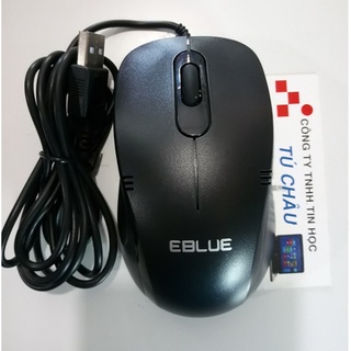 Chuột máy tính EBlue EMS645BK (Chuẩn cắm USB, cáp dài 1.6m) + Tăng MousePad T1