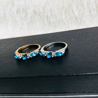 Nhẫn đính đá xanh ngọc - r023