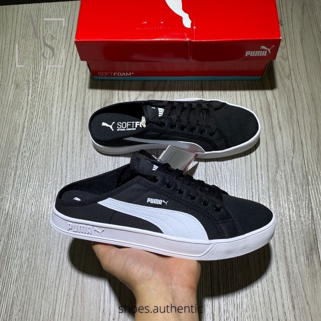 FREESHIP CHÍNH HÃNG Giày thể thao đạp gót PUMA MULE SMASH VULC BLACK