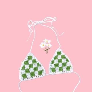 áo bikini hai mảnh, móc len handmade