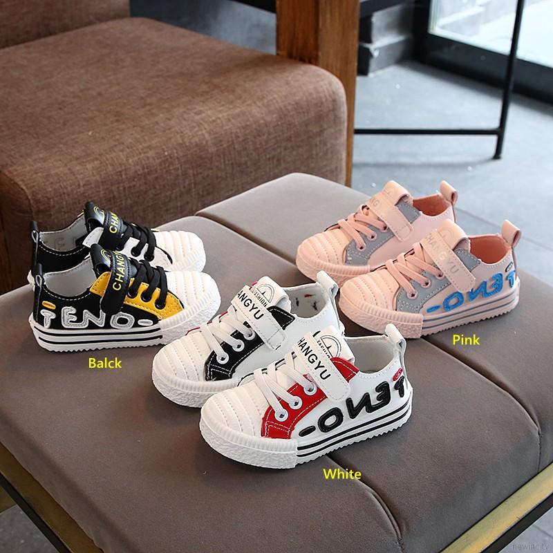 Giày thể thao da PU phong cách Hàn Quốc thời trang dành cho trẻ em