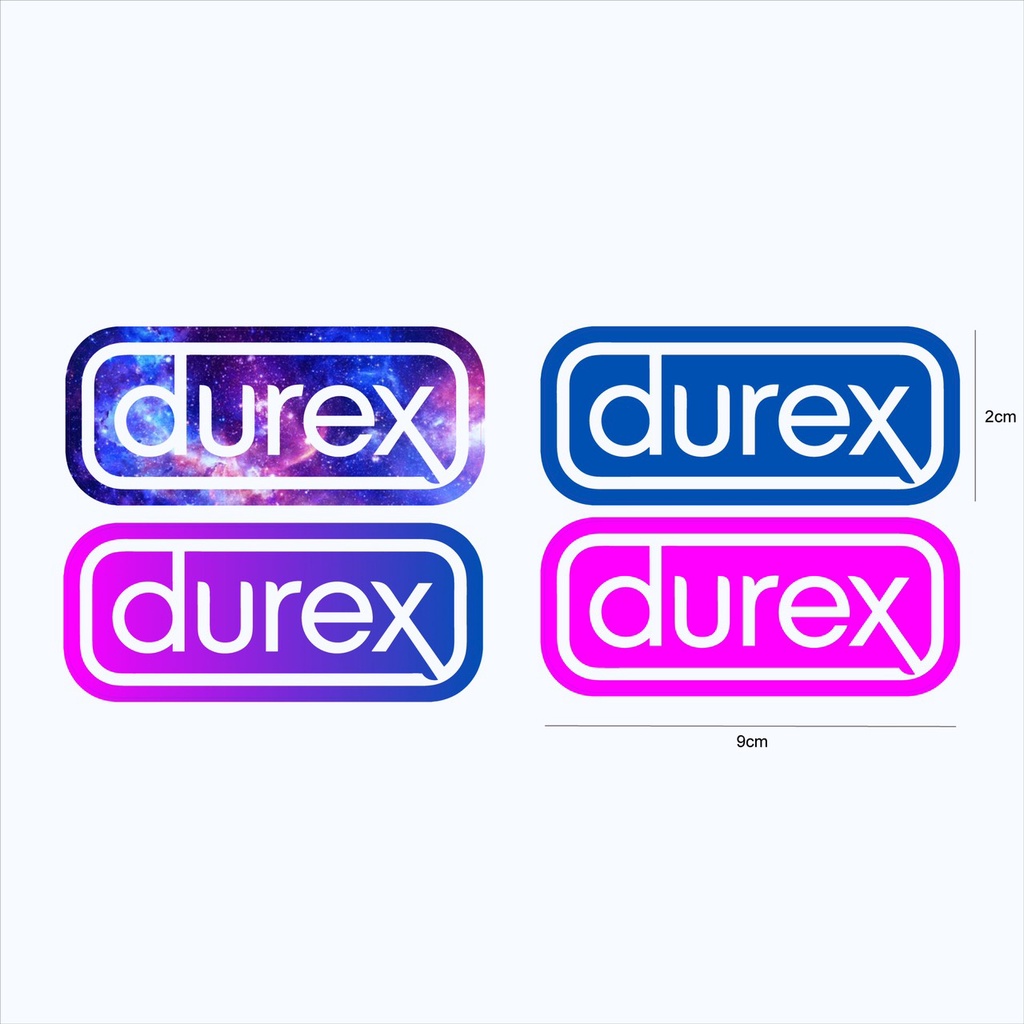 Tem decal dán xe IN194 nhãn dán cao cấp chất liệu decal nhựa cao cấp - 3 x 9cm - Durex Đủ Màu