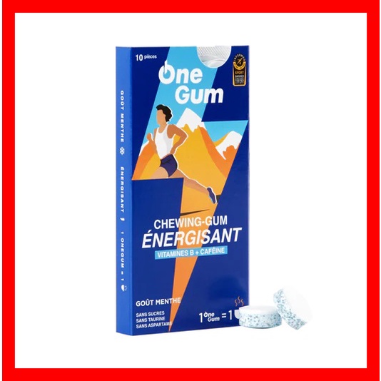 Onegum - Kẹo cao su không đường chứa Cafein, Vitamin nhóm B giúp giải phóng năng lượng và tỉnh táo