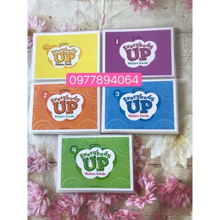 Thẻ Flashcards  Tiếng Anh Everybody up starter -1-2-3-4☘️ép plastics bền đẹp❤️