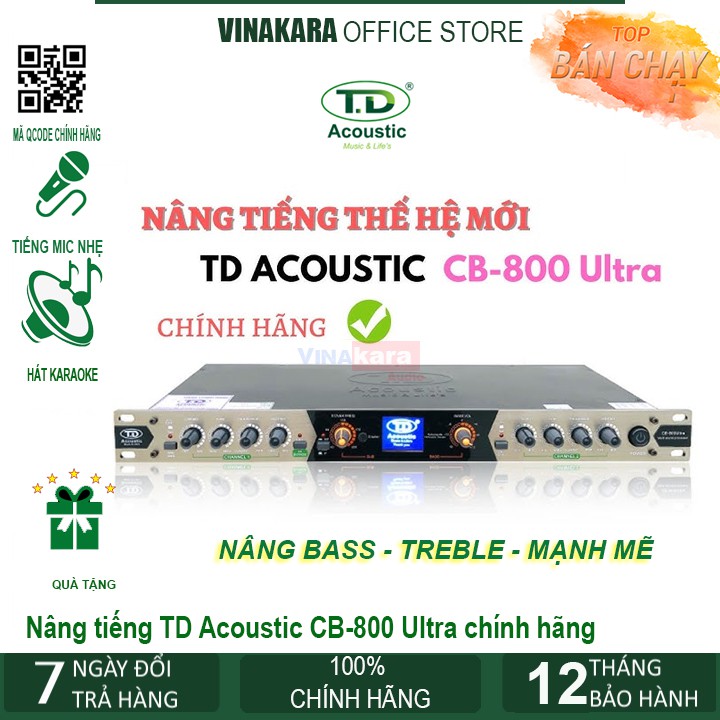 Nâng tiếng TD Acoustic CB-800 Ultra chính hãng🎤 💕👌, tăng bass, trelb, cắt sup chuyên nghiệp