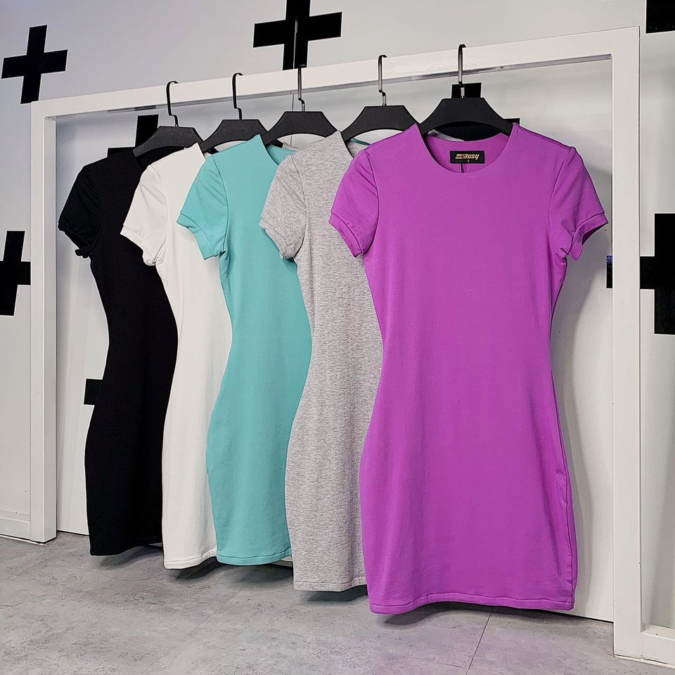 Váy Ngắn Tay Busy Hai Lớp Cotton Mịn Co Giãn Ôm Sát VNT | BigBuy360 - bigbuy360.vn