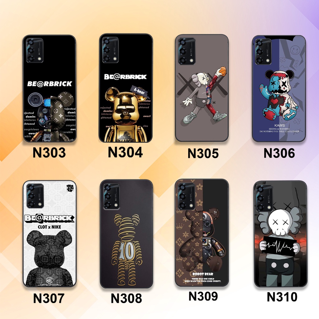 🔥 Ốp Oppo A95 / A74 bộ hình gấu bear brick 3D cá tính siêu đẹp