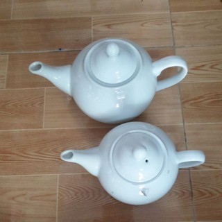 ấm trà sứ, bình trà sứ trắng