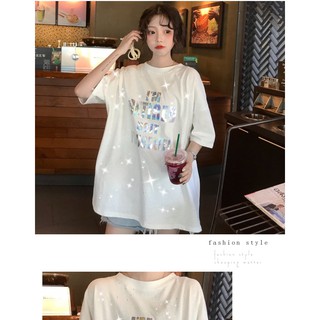 Áo nữ lấp lánh phối chữ