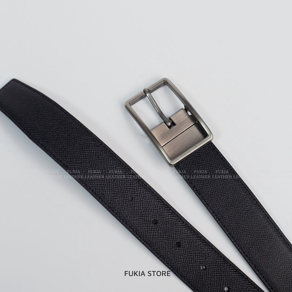 Dây lưng nam da thủ công Epsom khoá Kim cao cấp FUKIA VDL009