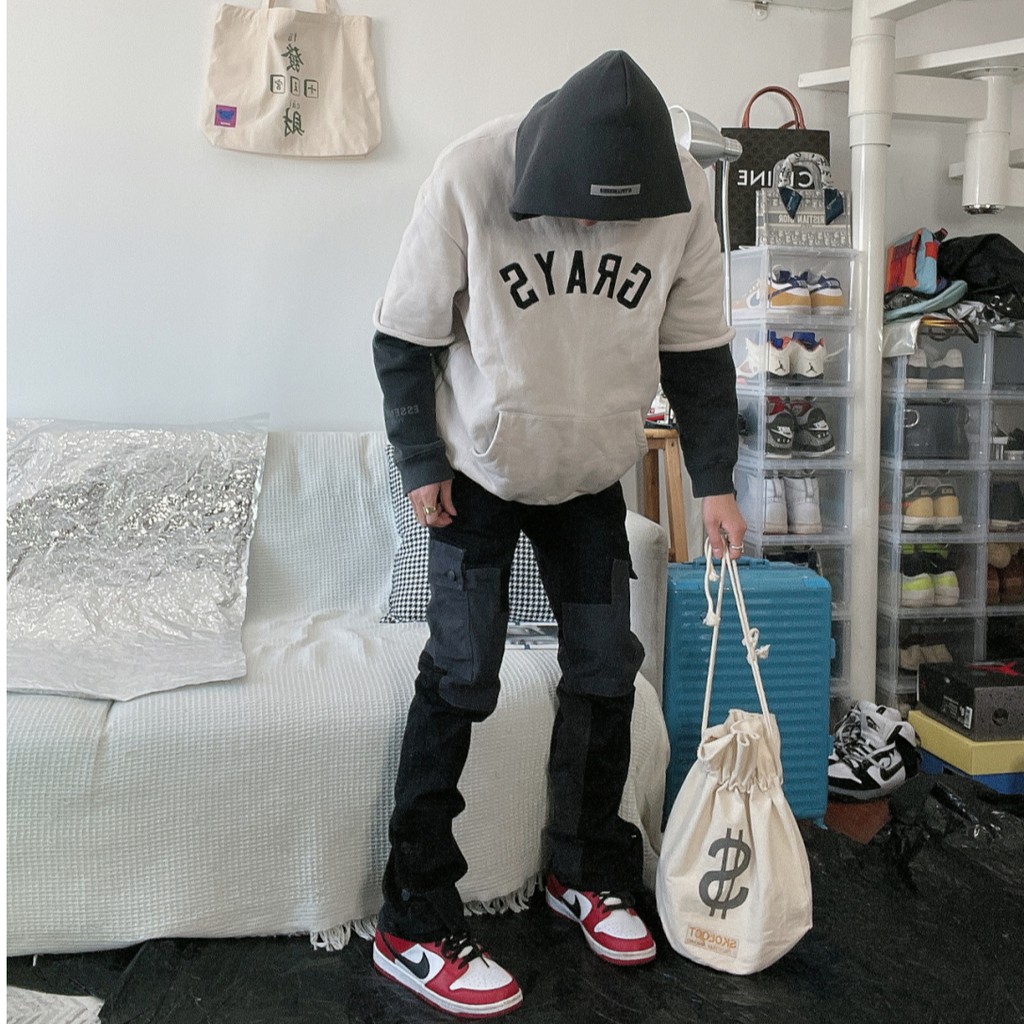 ⚡️[CHỈ 1 NGÀY] - Áo sweater 3/4 FOG Fear of God Season 7 GRAYS Half Sleeve Baseball Sweatshirt cao cấp full tag túi | BigBuy360 - bigbuy360.vn