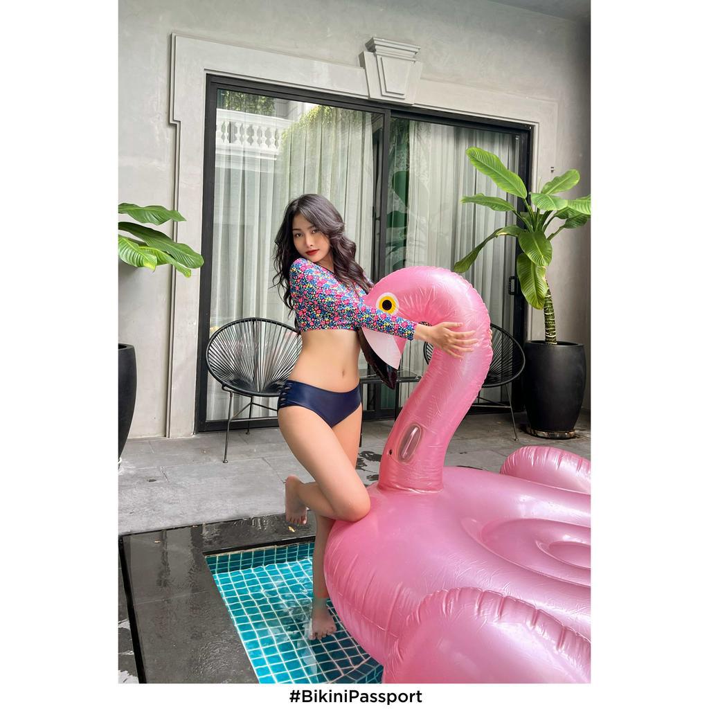 Áo bơi Nữ BIKINI PASSPORT kiểu dáng tay dài, dây lưng - màu Floral - BS168_FLO