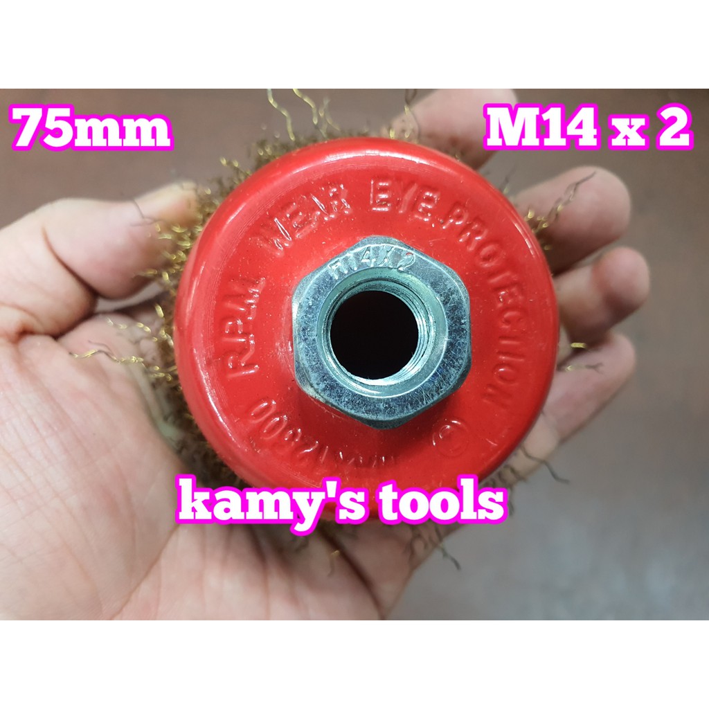 Chén cước 3 inch 75mm loại dày tán M10x1.5 và M14x2.0