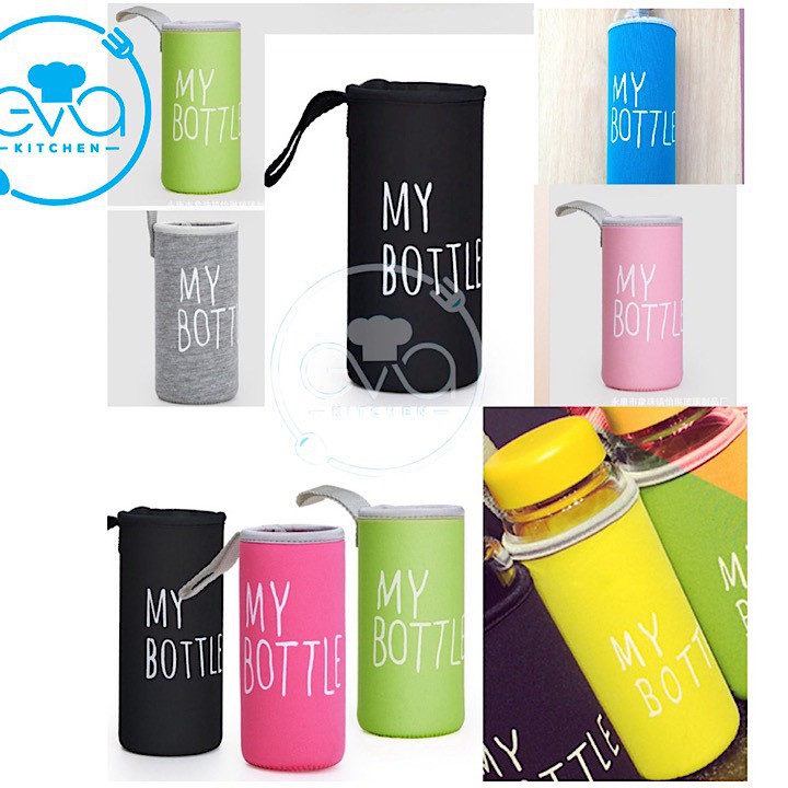 Túi Giữ Nhiệt Vải Neoprene In Chữ My Bottle Cho Bình Đựng Nước 500 Ml