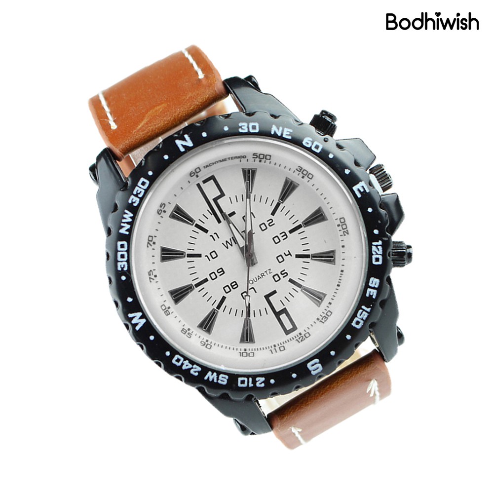 Đồng Hồ Đeo Tay Dây Giả Da Thời Trang Cho Nam