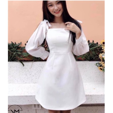 VÁY TRẮNG TIỂU THƯ Mới Nhất 2021 - Siêu đẹp, mặc siêu mát-váy trắng tiểu thư mặc lên sẽ không làm bạn thất vọng