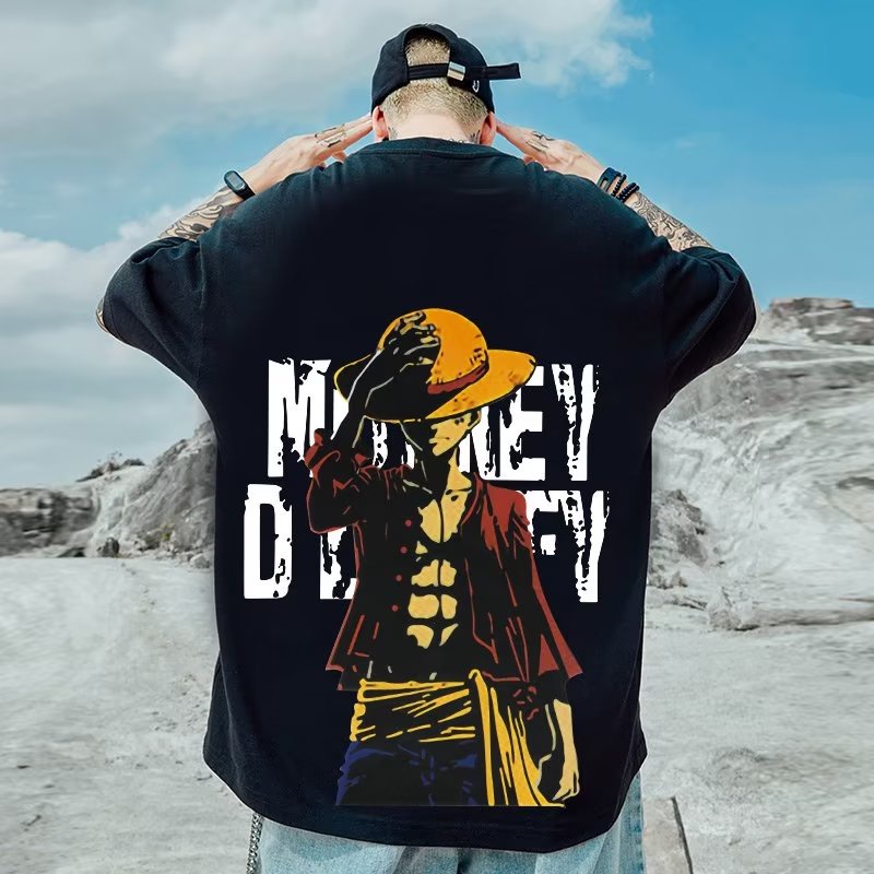 Plus Áo Thun Dáng Rộng In Hình Anime One Piece Size M-5XL 6XL 7XL 8XL 2022