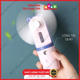 {HOT NHẤT 2021}Quạt Mini Phun Sương Nano Tạo Độ Ẩm-Quạt Mini Cầm Tay Xịt Khoáng Màu Sắc Siêu Xinh-