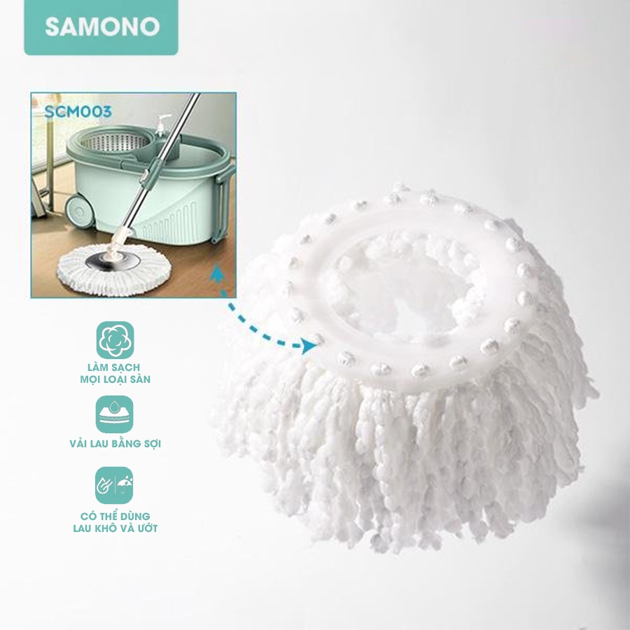 Bông lau cho bộ cây lau nhà cao cấp xoay 360 độ SCM003 BONBOX BCT817