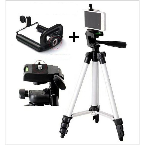 Gậy Chụp Hình 3 Chân Tripod 3110 Tặng Kẹp Điện Thoại