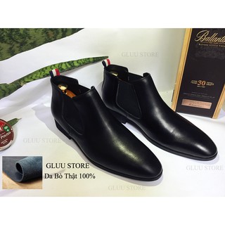 [TẶNG LÓT TĂNG CHIỀU CAO] Chelsea Boot Da Bò 100% Cổ Thấp