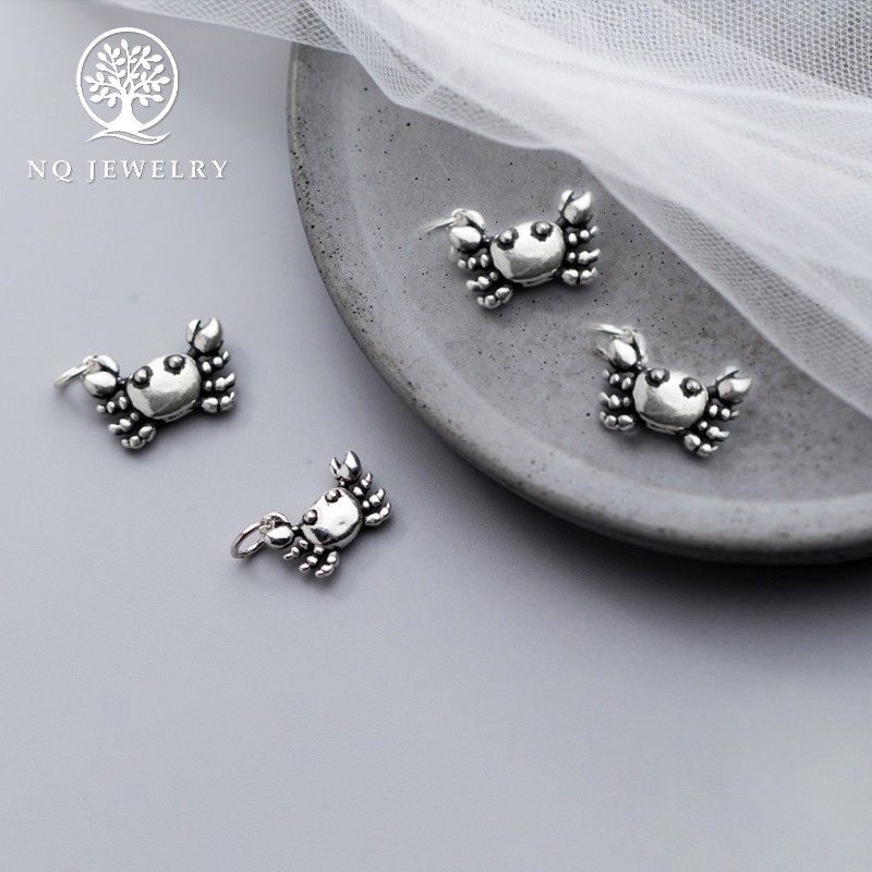 Charm bạc hình cua nhỏ mặt treo - NQ Jewelry