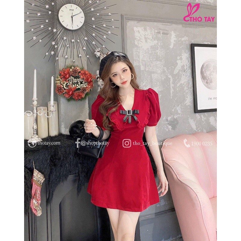 ĐẦM CỔ VIỀN BÈO NƠ BIGSIZE