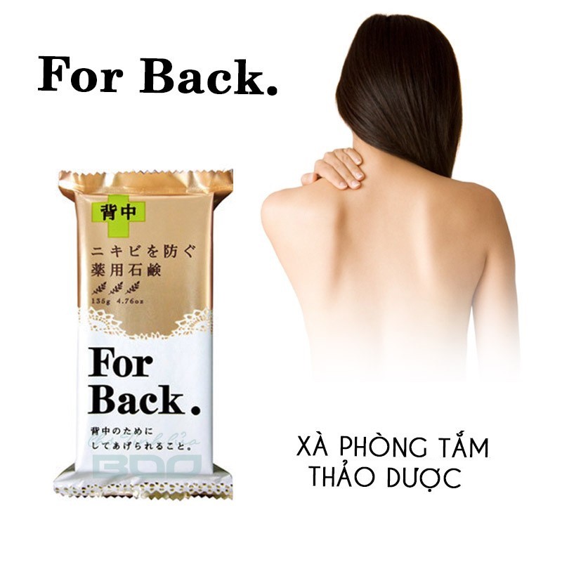 [TẶNG TÚI TẠO BỌT] Xà Phòng Giảm Mụn Lưng Pelican For Back Medicated Soap 135g