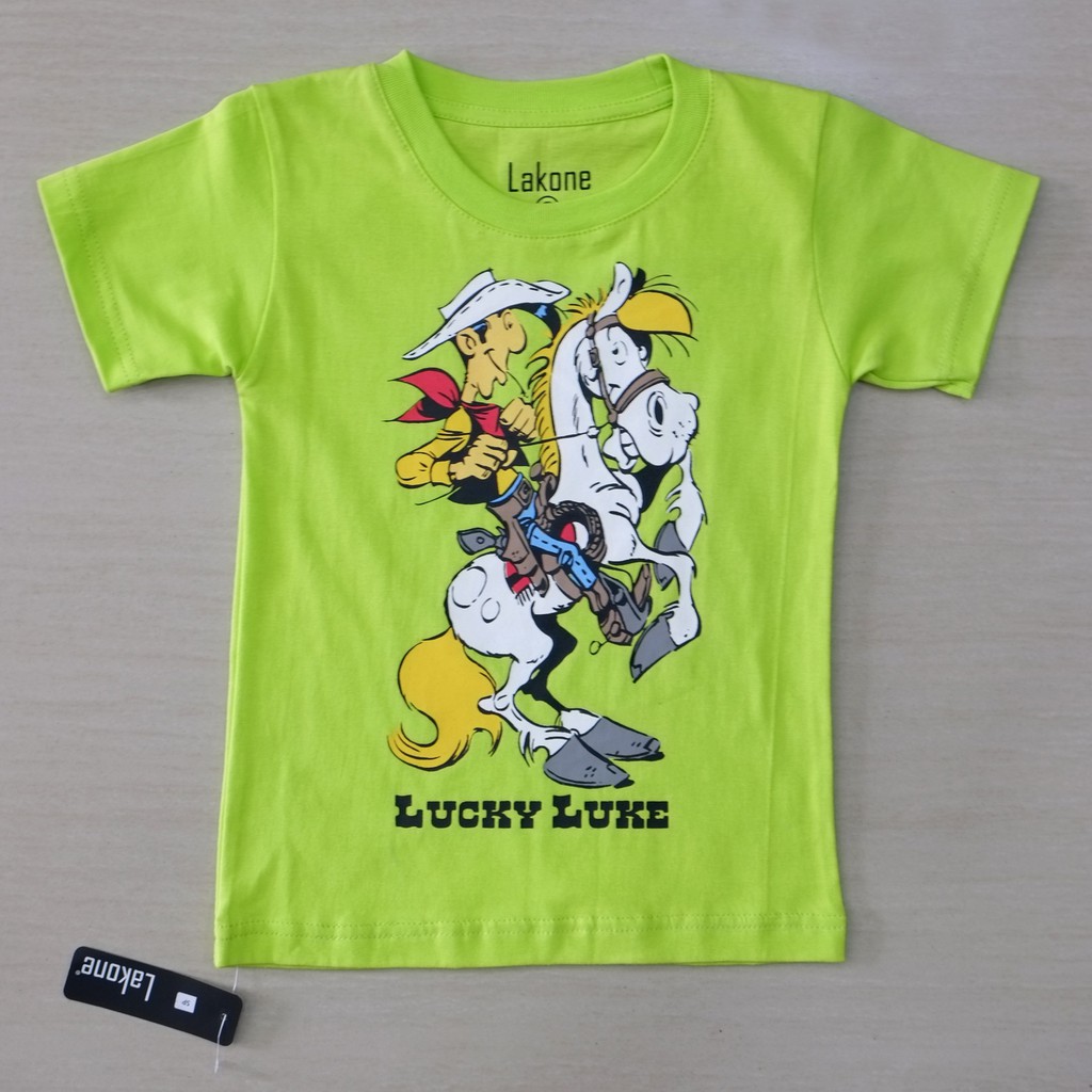 Áo Thun Họa Tiết Lucky Luke Light Green Light 2 Độc Đáo