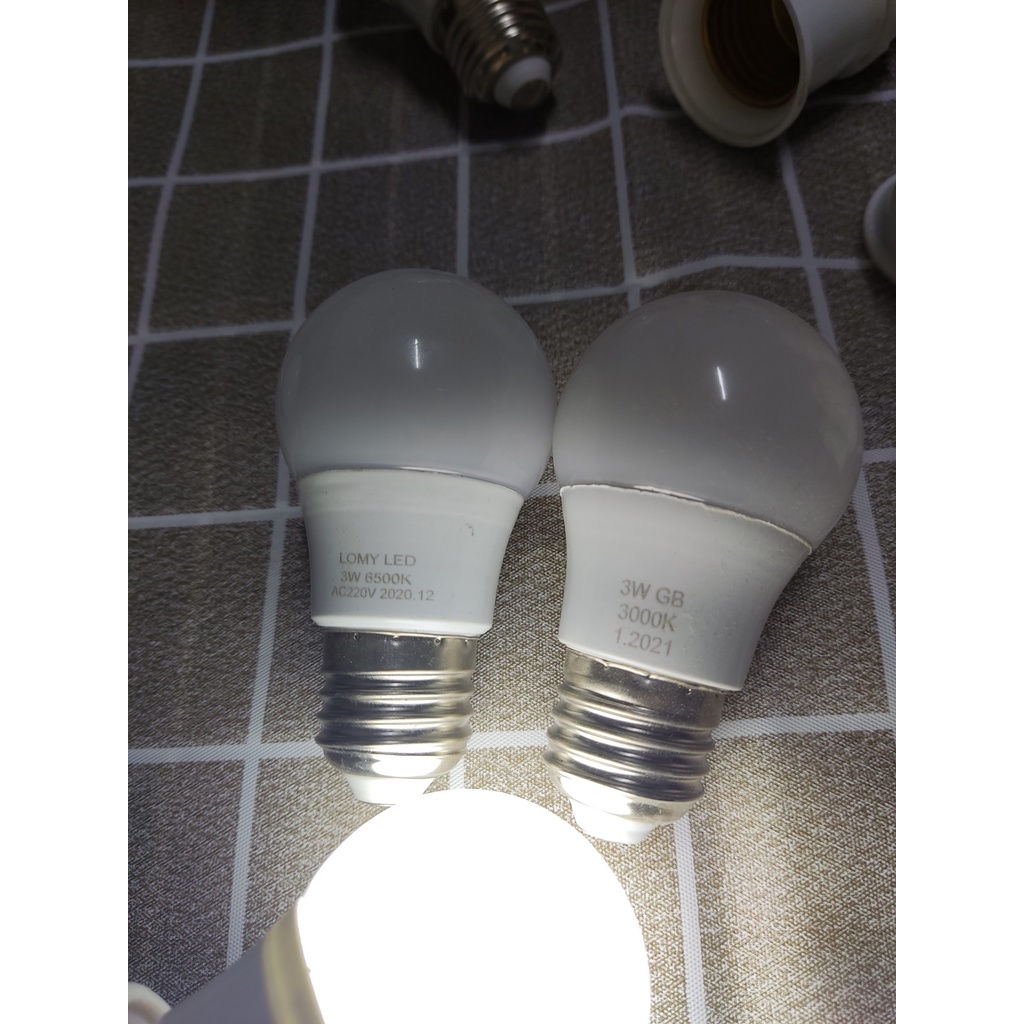 Bóng đen led bulb 3w vàng, trắng