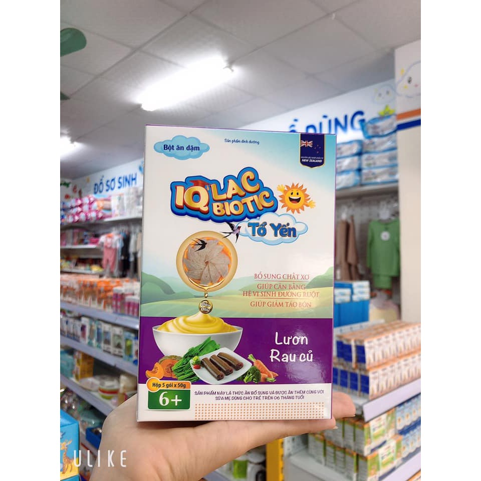 Bột ăn dặm IQ lac biotic tổ yến lươn rau củ