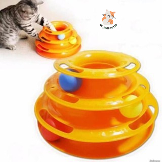 Đồ chơi mèo 3 tầng hình tháp banh cho mèo đùa nghich vui nhộn giảm stress cho Mèo