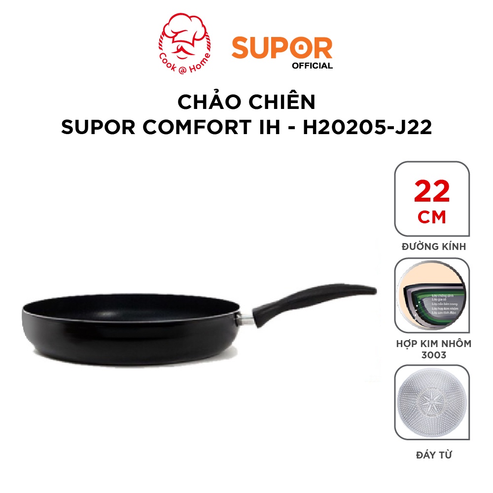 Chảo chiên Supor Comfort IH size 22, 30cm H20205-J22