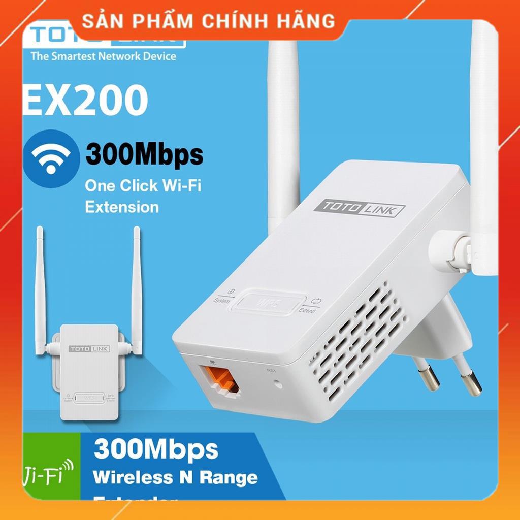 Bộ mở rộng sóng WiFi kèm Repeater Chuẩn N Totolink EX200-BH 24 T 4.8 MSP78005