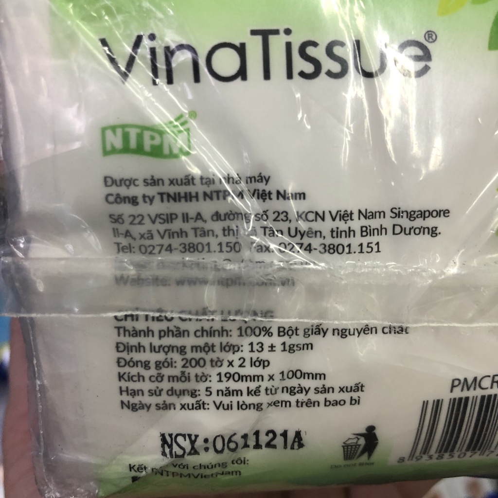 Combo Lốc 3 gói Khăn giấy rút cao cấp Vinatissue