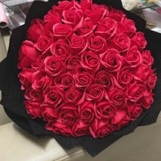 Hoa hồng sáp bó tròn 30-33 bông