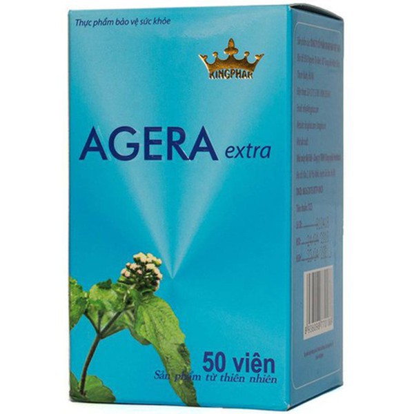 Agera Extra Kingphar - Hỗ Trợ Điều Trị Viêm Mũi, Viêm Xoang (Lọ 50 Viên)