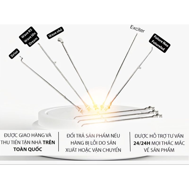 CÀNG THẮNG TAKEGAWA - INOX 304 NGUYÊN KHỐI CNC CHO XE MÁY