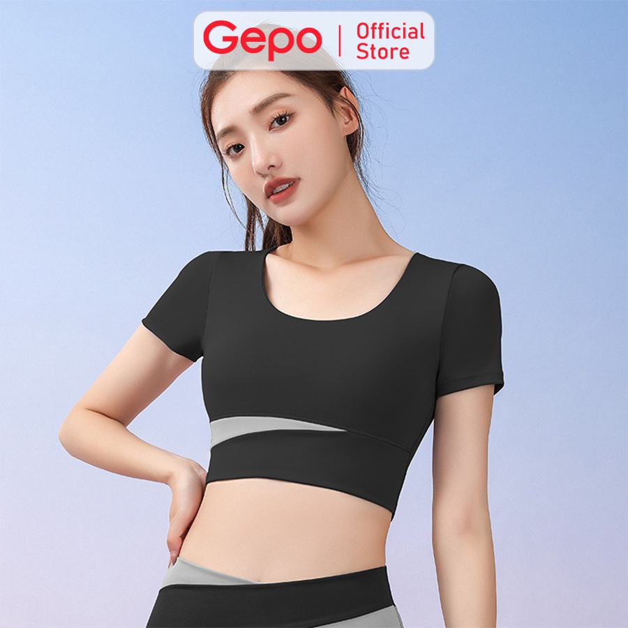 Áo Croptop Chuyên Tập Gym Yoga Có Miếng Đêm Ngực Ôm Sát Body GEPO GP206-GP214