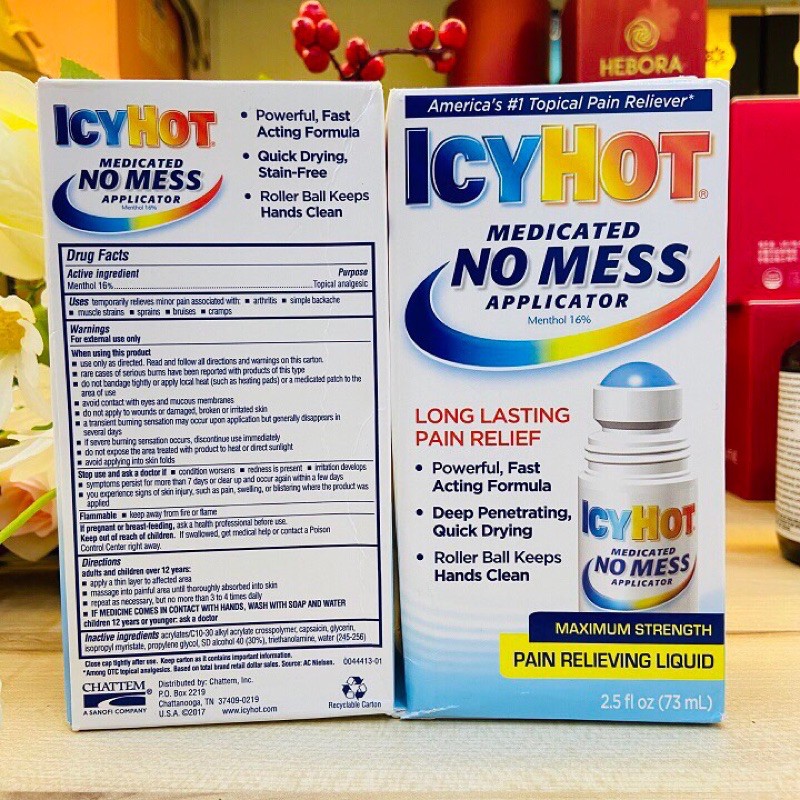 Dầu nóng xoa bóp Icy Hot Medicated Hàng Mỹ