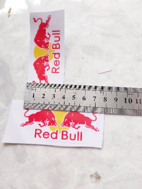 [Mã LIFE1603ALL giảm 10% đơn 0Đ] Tem Sticker Red Bull Dán Xe, Nón Giá Rẻ