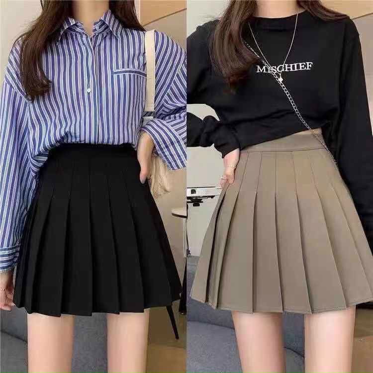 Chân váy xếp ly cạp cao có lót quần, Chân váy tennis xếp ly thể thao CV669 - NhiNhi Shop