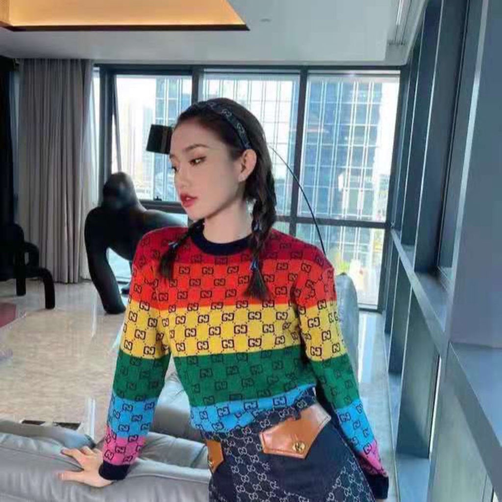 Hàng Có Sẵn!Gucci!Áo Khoác Cardigan Cổ Chữ V Thiết Kế Mới Giữ Ấm Cao Cấp Thời Trang Dành Cho
